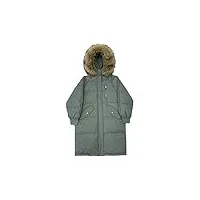 sukori manteaux pour femme dames mi-longues longues à capuche à capuchon de fourrure collier hiver veste hiver femmes solide chaud femme (size : m)