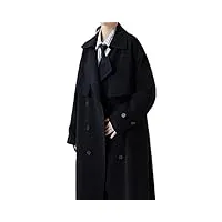 sukori manteaux pour femme spring woman long trench coat streetwear black loose cloak casual elegant outwear women windbreaker coat (color : spring coat, size : m(45-50kg))