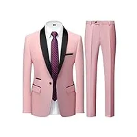 costume slim pour hommes ensemble 3 pièces veste pantalon business formel mariage bal smoking blazer 2 pcs set pnnrk xl