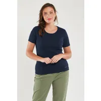 armor-lux t-shirt "plogoff" - coton femme rich navy 2xl - 46