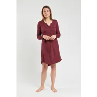 armor-lux chemise de nuit unie - lyocell et coton femme aubergine 2xl - 46
