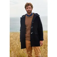 armor-lux duffle-coat héritage - laine homme rich navy/carreaux acajou 3xl
