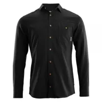 aclima chemise leisurewool woven wool shirt jet black