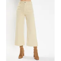 galeries lafayette - jean style jupe culotte en coton regan dumbo écru