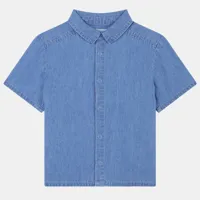cadet rousselle - chemisette en denim léger de coton cutor bleue