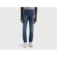 benetton, jeans coupe skinny, taille 33, bleu, homme