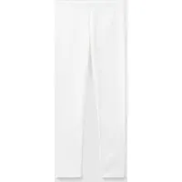 benetton, legging en coton stretch à logo, taille m, blanc, enfants