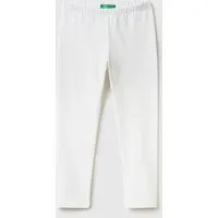 benetton, legging en coton stretch, taille 18-24, blanc, enfants
