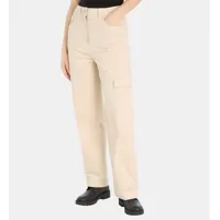 pantalon droit coton velours côtelé stretch taille haute