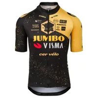 agu jumbo-visma replica tour de france 2023 short sleeve jersey jaune xl homme