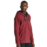 specialized legacy wordmark full zip sweatshirt rouge s homme