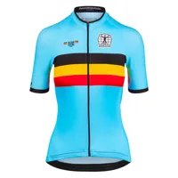 bioracer belgium icon classic short sleeve jersey multicolore s femme