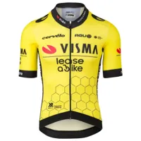 agu premium replica visma | lease a bike 2024 short sleeve jersey jaune s homme