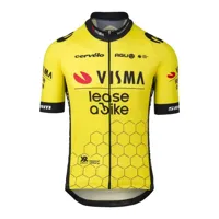 agu replica visma | lease a bike 2024 short sleeve jersey jaune s homme