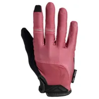 specialized bg dual gel long gloves rose xs femme