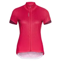 odlo integral essential imprim short sleeve jersey rose xs femme