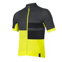 endura fs260 print short sleeve jersey jaune,noir xs homme