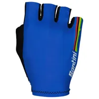 santini uci official 2023 short gloves bleu xl homme