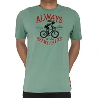cycology always ready to ride short sleeve t-shirt vert xl homme