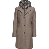 manteau court d'hiver à teneur en laine, style 2 en 1