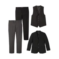 costume 4 pièces : veste de costume, gilet sans manches, 2 pantalons