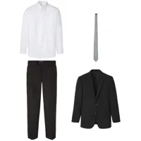 costume 4 pièces : veste de costume, pantalon, chemise, cravate
