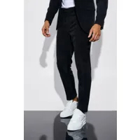 pantalon de costume skinny en velours côtelé homme - noir - 30s, noir