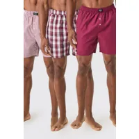 3 pack woven boxers in multi homme - multicolore - s, multicolore