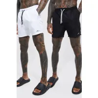 lot de 2 shorts de bain mi-longs à logo homme - multicolore - xs, multicolore