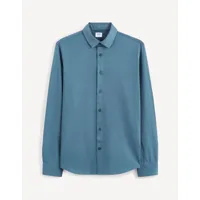 chemise  modern fit 100% coton - bleu