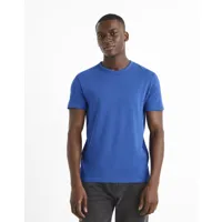 t-shirt col rond 100% coton - bleu