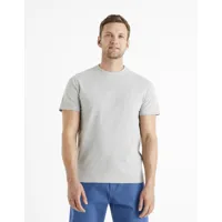 t-shirt col rond 100% coton piqué - gris