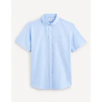 chemise  regular 100% coton oxford - bleu clair