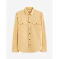 chemise regular 100% coton - beige