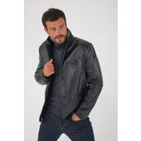 gabin chic blazer marine 56/2xl marine - veste cuir homme