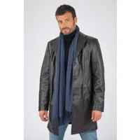 gritti noir noir 50/m - manteau en cuir pour homme