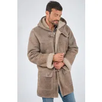paolo dufflecoat shearling sable 56/2xl sable - manteau en peau lainée