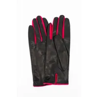 gants 67/21 noir/fushia 7 noir/fucshia - gants en cuir
