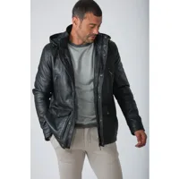 tom noir noir 50/m - manteau en cuir pour homme