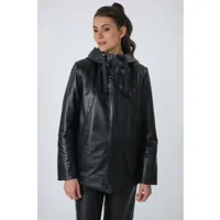celestine easy coat noir noir 42/xl - manteau, 3/4 en cuir