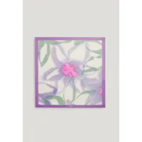 foulard soie imprimé lilas