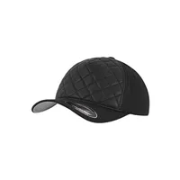 casquette de supporter de baseball flexfit casquette diamond quilted noir noir s/m
