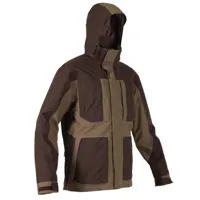 veste chasse impermeable renfort marron 500 - solognac