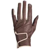 gants cuir équitation femme 900 marron - fouganza