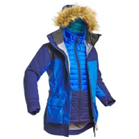veste parka 3en1 imperméable modulaire de trek - artic 900 -33 °c - femme - forclaz