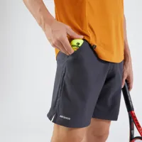 short de tennis homme - artengo essential+ gris carbone - artengo