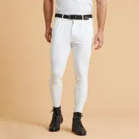 pantalon de concours équitation homme 500 blanc - fouganza