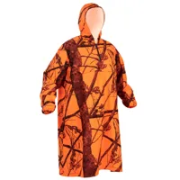 poncho chasse impermeable silencieux camouflage fluo 500 - solognac