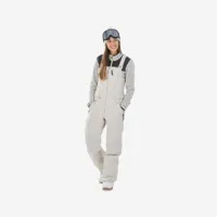 salopette de snowboard imperméable femme, snb bib 900 beige - dreamscape