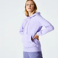 sweat à capuche fitness femme - 500 essentials violet - domyos